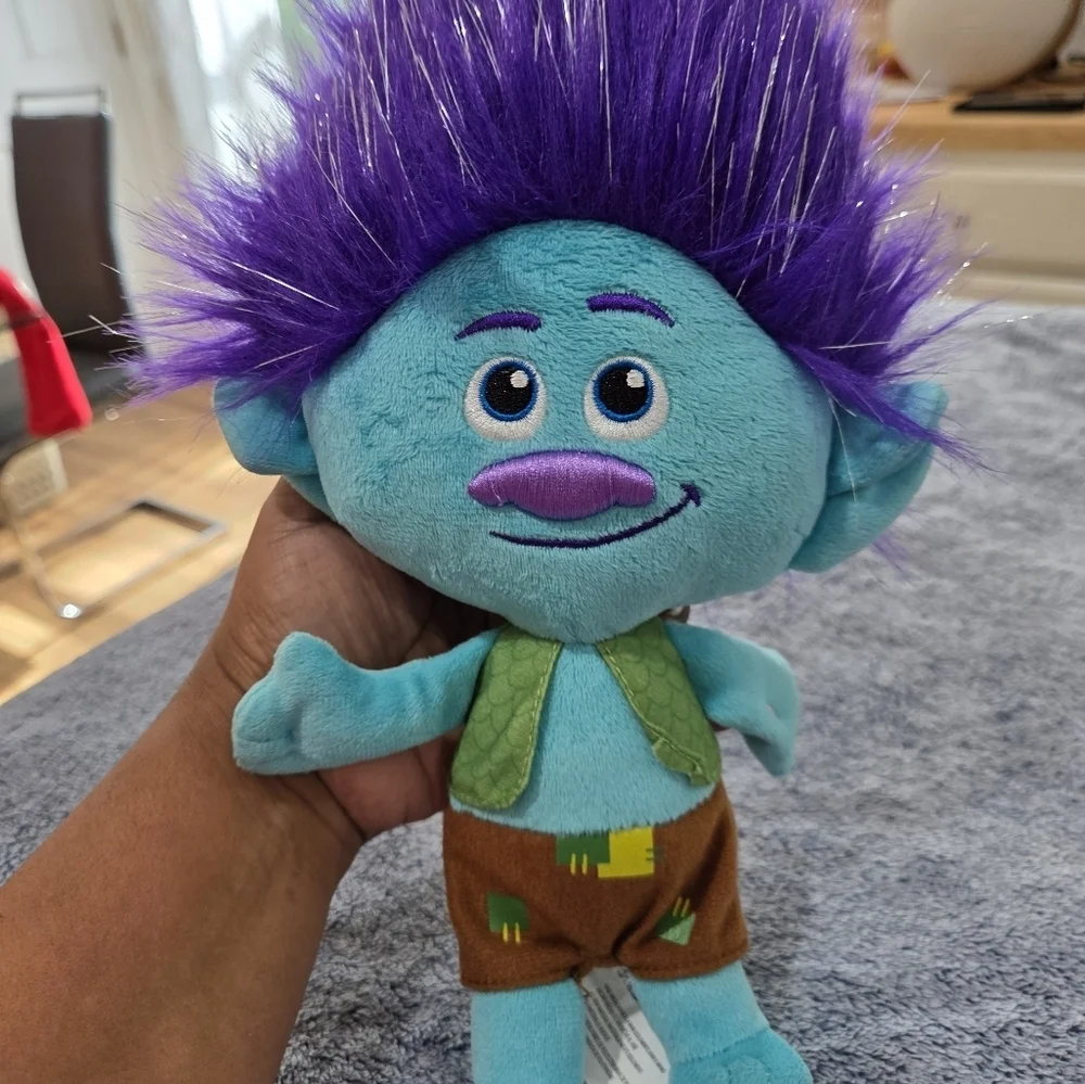 Dreamworks Trolls World Tour Plush Branch Doll - Blue .